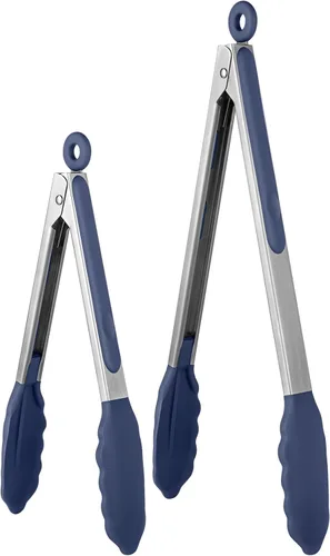 Vista 13 de Pinza de cocina resistente al calor de 600ºF: pinza de cocina de silicona U-Taste de 7 pulgadas con puntas de goma antiadherentes selladas firmes