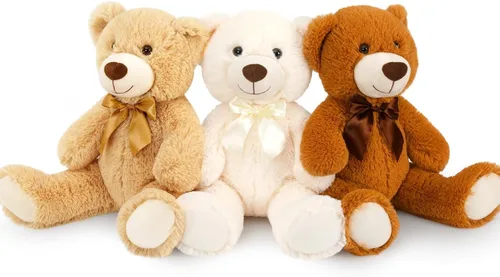 Vista 29 de MorisMos 10 Osos de Peluche a Granel para Baby Shower, Osos de Peluche Lindos de 14 Pulgadas Animales de Peluche de Felpa, Pequeños Osos de Peluche