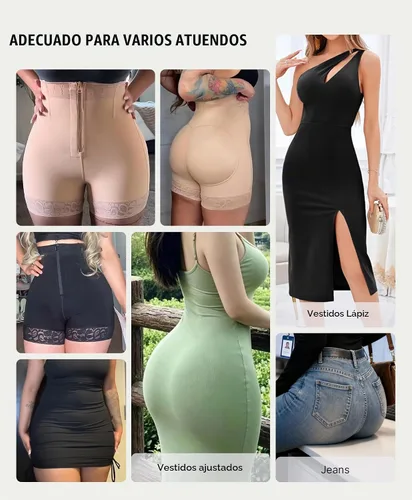 Vista 5 de FeelinGirl - Faja moldeadora para control de abdomen, levantamiento de Negro