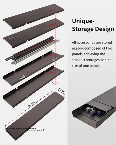 Vista 6 de Flexifold - Mesa de campamento de aluminio ultraligera, mesa de campamento plegable portátil, pequeña mesa auxiliar para exteriores con bolsa
