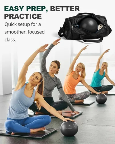 Vista 6 de Trideer 9-Inch Pilates Ball, Small Exercise Ball Pilates Equipments for Yoga, Physical Therapy, Pregnancy, Postpartum, Core Training, Balance