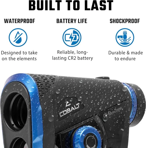 Vista 7 de Cobalt Q-6 Golf Rangefinder – Slope or Non-Slope, Tournament Legal, Precision Laser Technology, 7X Magnification, 2,500-yd Range, Pin & Vibration