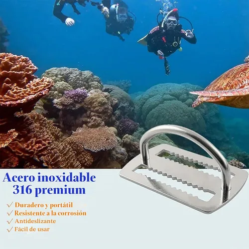 Vista 4 de Cinturón de peso de buceo, anillo en D, retenedor de cinturón de buceo, hebilla de posicionamiento colgante lateral, 2.0 in/2 pulgadas, acero