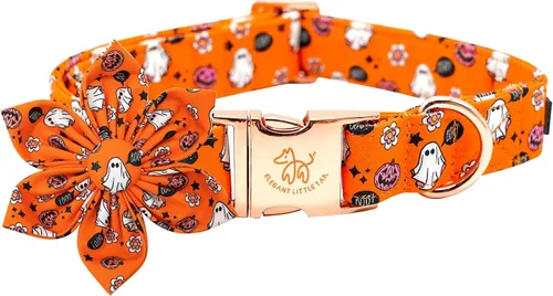 Vista 33 de Elegant little tail Collar de perro de San Patricio con flor, collares de perro con flores, trébol verde, regalo para mascotas, collares ajustables