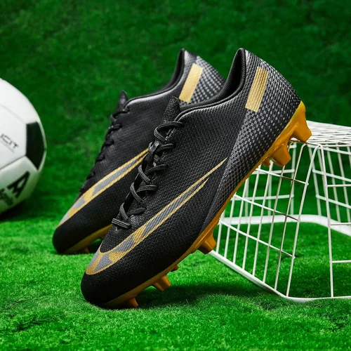 Vista 4 de Zapatos de fútbol para hombre, para interiores y exteriores, cómodos, zapatos de fútbol profesionales, para jóvenes, niños, tenis de entrenamiento