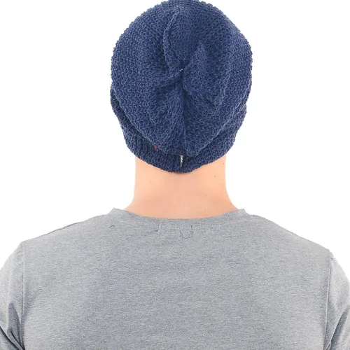 Vista 4 de FORBUSITE Gorro de punto largo holgado para hombre para verano e invierno, de gran