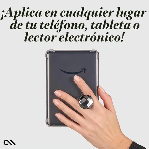 Vista 2 de Case-Mate Minis - Agarradera/Soporte para Celular - Cristal Negro