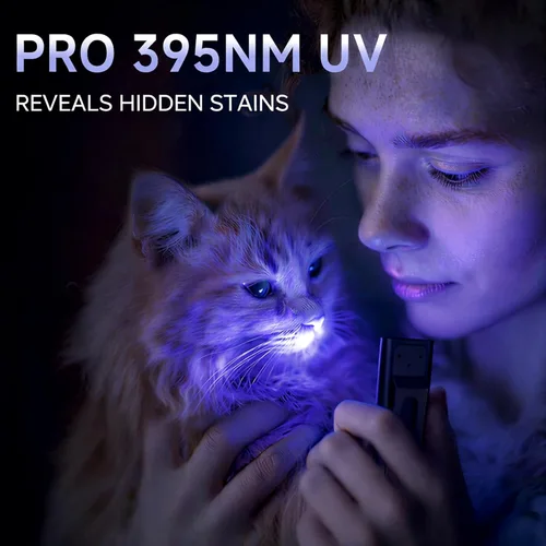 Vista 8 de BELNOR - Linterna LED recargable, linterna plana de bolsillo delgada de 700 lúmenes con COB magnético, luz UV, carga USB-C, mini linterna EDC Naranja