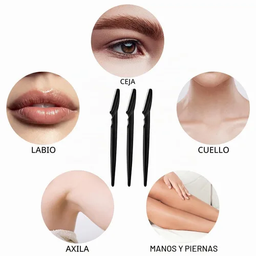 Vista 2 de HFATMOS 12 maquinillas de afeitar para cejas, maquinillas de afeitar