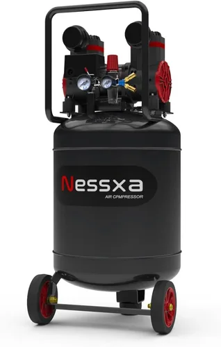 Vista 10 de Compresor de aire portátil, tanque de compresor de aire libre de aceite de 4 galones, motor de 0.5 HP, máximo 110 PSI, 0.6 SCFM a 90 PSI, compresor