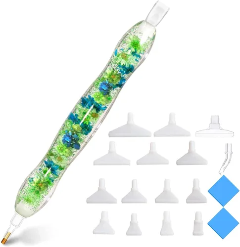 Vista 14 de Praise V Do Kit de herramientas de taladro de pintura de diamante 5D con flores, para adultos, con puntas de bolígrafo, selector de gemas para arte