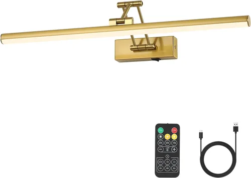 Vista 11 de Joossnwell Luz para Cuadros a Batería Luz Inalámbrica para Cuadros para Pinturas con Control Remoto 15.5 Pulgadas Regulable y Temporizador Luz