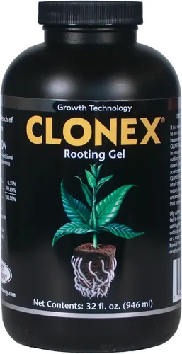 Vista 6 de Hydrodynamics International Clonex gel para raíces de 100 ml, Negro Para esquejes de plantas, contiene IBA, promueve la iniciación y el desarrollo