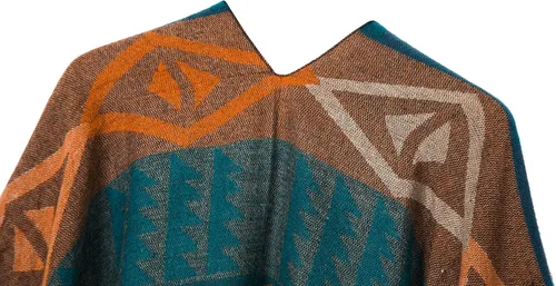 Vista 11 de Chales cálidos para mujer, cárdigan con frente abierto, estilo vintage, poncho