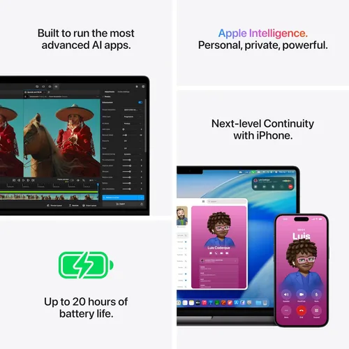 Vista 5 de Apple Laptop MacBook Pro 2026 con chip Apple M5 Max con CPU de 18 núcleos y GPU de 32 núcleos: diseñada para IA, pantalla de 14.2 pulgadas, memoria
