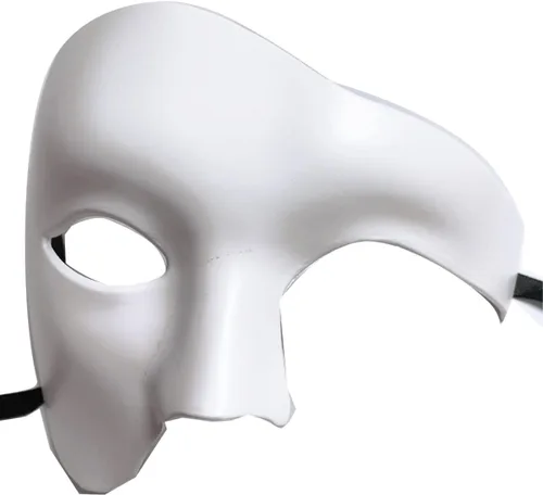 Vista 5 de IDOXE Mens Half Face Mask Phantom of The Opera Mask Vintage Design Venetian Mask for Masquerade Party