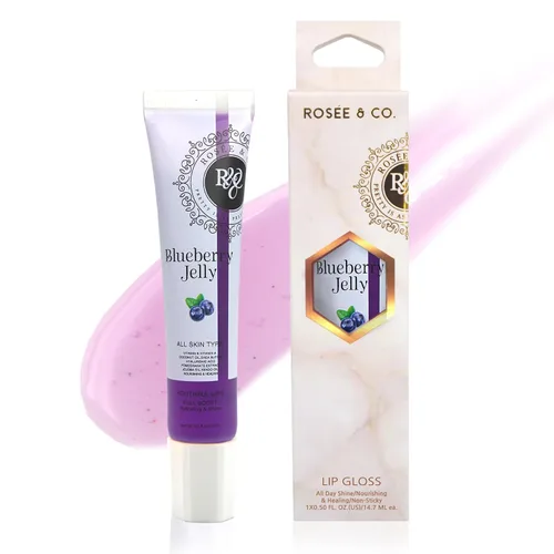 Vista 12 de Rosee - Brillo de labios vegano y libre de crueldad, maquillaje profesional, brillante de larga duración con manteca de karité, hidrata, protege