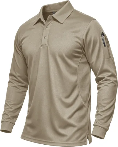 Vista 13 de Haimont Men's Long Sleeve Quick-Dry Performance Polo Shirt 3-Manga larga.