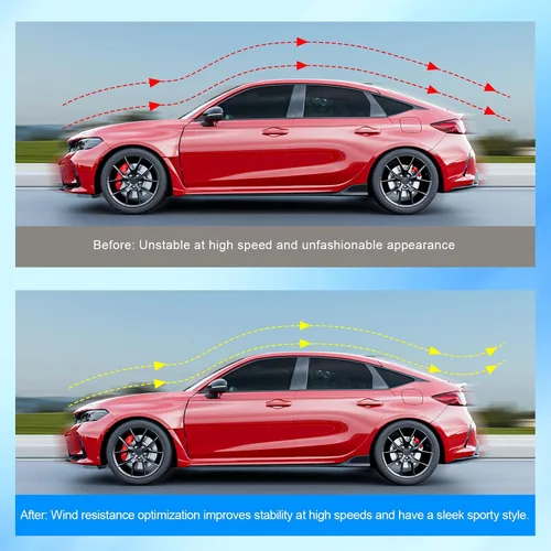 Vista 3 de SZYANG Alerón compatible con Honda Civic Hatchback 2022-2026, alerón de maletero con labio ABS, alerón de ala de repuesto para accesorios Honda