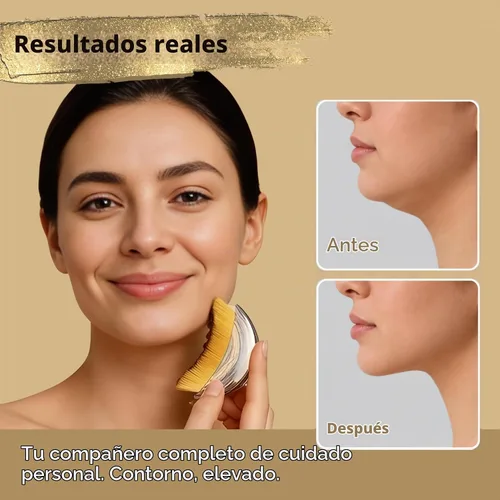 Vista 6 de ICON - Cepillo facial de contorno linfático para drenaje linfático Marrón - 1 juego