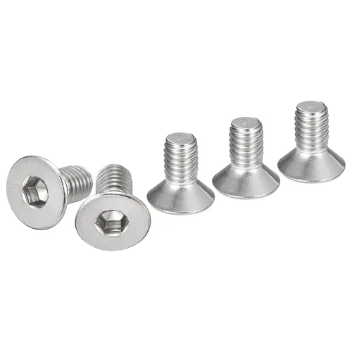 Vista 19 de DTGN Tornillos de cabeza plana con tuerca de vaso hexagonal M3-0.5 x 6 mm, paquete de 100, tornillos de cabeza plana con tuerca hexagonal de acero