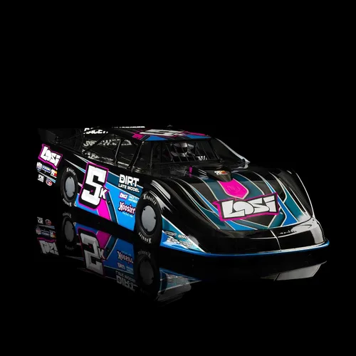Vista 20 de Losi 22S RC Car Dirt Modelo tardío, azul, 1/10 2WD RTR Dirt Oval