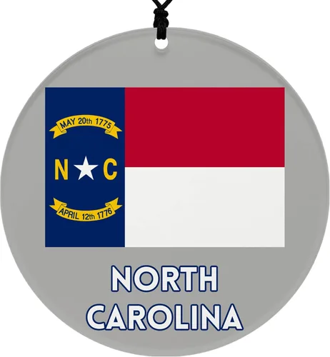 Vista 8 de Missouri Christmas Ornament - Festive Design Featuring State Flag - 2026 Hanging Acrylic Disc Decoration for Tree - Unique and Home Decor