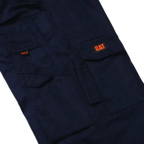 Vista 7 de Cat erpillar FR - Pantalones de trabajo para hombre hechos de mezcla de algodón transpirable resistente al fuego de 9 onzas con amplio