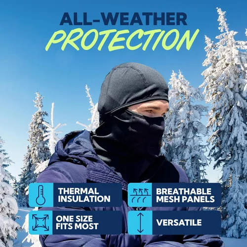 Vista 2 de SUN NINJA Balaclava Ski Mask and Winter Neck Gaiter for Men and Women