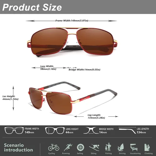 Vista 4 de KINGSEVEN Gafas de los hombres marca diseñador aluminio magnesio sol gafas para hombres polarizado espejo lente gafas mujeres 724