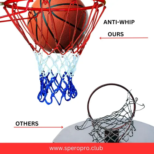 Vista 5 de SperoPro - Red de baloncesto profesional de 7.16 onzas, repuesto para exteriores para todo tipo de clima, anti látigo, red de baloncesto resistente