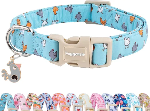 Vista 22 de Faygarsle - Collar floral para perras, diseño de primavera de verano rosa y amarillo, para perros pequeños, medianos y grandes, XS Flor Amarilla