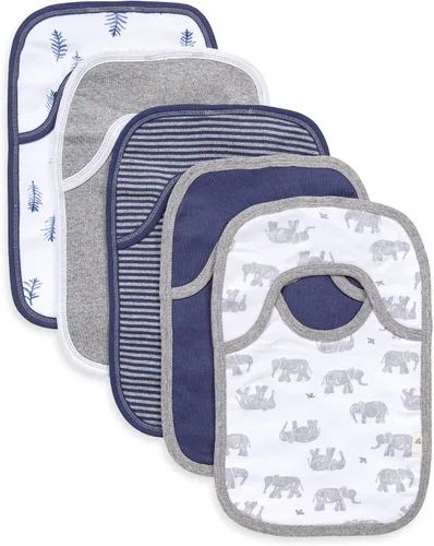 Vista 12 de Burt's Bees Baby Baberos unisex para bebé, trapos de baba de hombro de solapa, 100% algodón orgánico con baberos absorbentes de toalla de rizo A