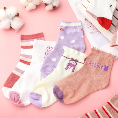 Vista 7 de Bencailor 20 pares de calcetines de algodón con estampado de dibujos animados para niños y niñas