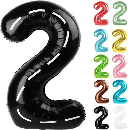 Vista 161 de Globo negro del número 0 de 40 pulgadas – globo número 0, decoraciones