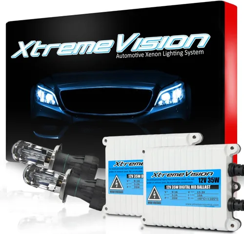 Vista 18 de XtremeVision H1 10K 35W AC Xenón Paquete - Bombilla de faro de Xenón con balasto de AC delgado - 10000K Azul Oscuro - Bombillas de Xenón - 1 par