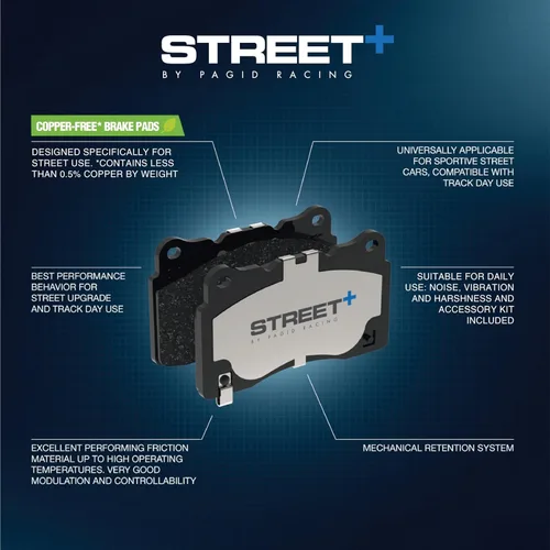 Vista 3 de PAGID Racing Pastillas de freno traseras Street T8079SP2001, WVA 24561, FMSI USA D1473, compatible con BMW y BMW Brilliance seleccionados