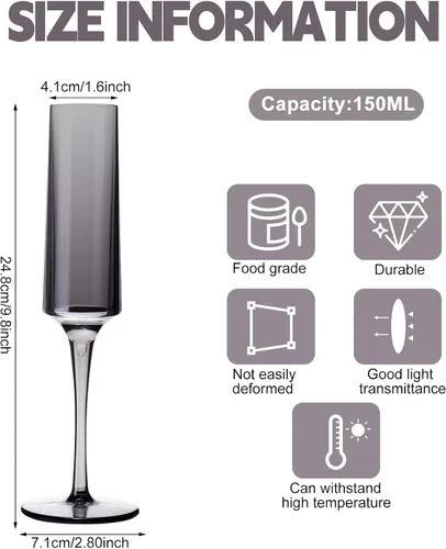Vista 2 de Nuenen Copas de champán de plástico irrompibles de 5 onzas, copas de champán reutilizables para brindis de vino, copas de cóctel desechables