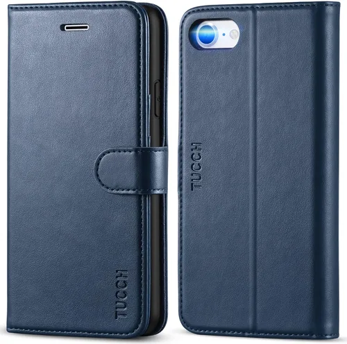 Vista 15 de TUCCH - Funda tipo cartera compatible con iPhone 8