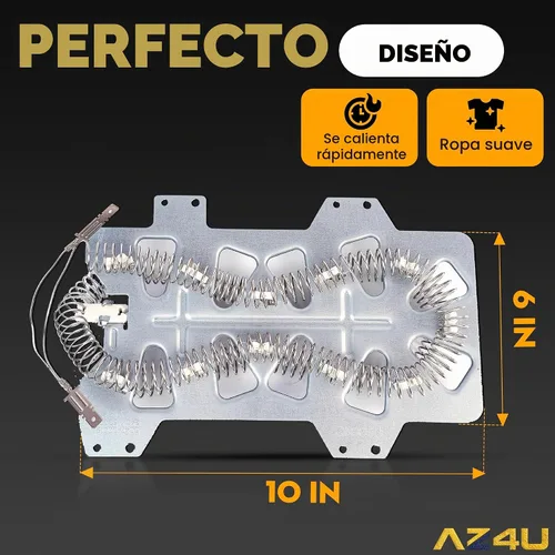 Vista 2 de Elemento calefactor de secador AZ4U reemplaza para Samsung DV209AEW/XAA