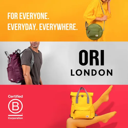 Vista 8 de ORI LONDON Bolsos cruzados medianos de nailon para mujeres y hombres - Bolso cruzado pequeño con cremalleras gruesas - The Kennington