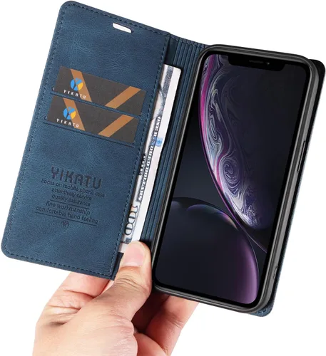 Vista 3 de Funda compatible con Xiaomi Poco X3 GT 5G, compatible con Redmi Note 10 Pro (China) 5G de piel sintética, ranura para tarjetas, cierre magnético