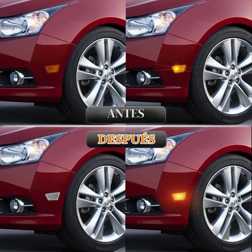Vista 5 de POPMOTORZ Luces LED de posición laterales para parachoques delantero, lámparas de señal de giro ámbar compatibles con Chevy Cruze 2011-2015