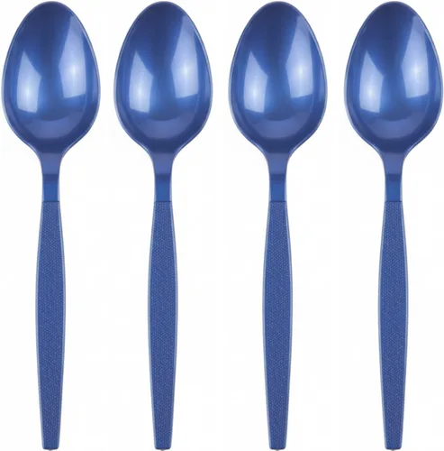 Vista 7 de Fun Express - Cucharas de plástico negras (50 piezas) - Suministros para fiestas - Vajilla sólida - Cubiertos - 50 piezas