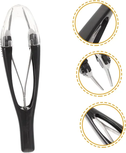 Vista 6 de Kit de pinzas retráctiles automáticas para cejas, herramienta de extracción de cejas de precisión, acero inoxidable de primera calidad para un aseo