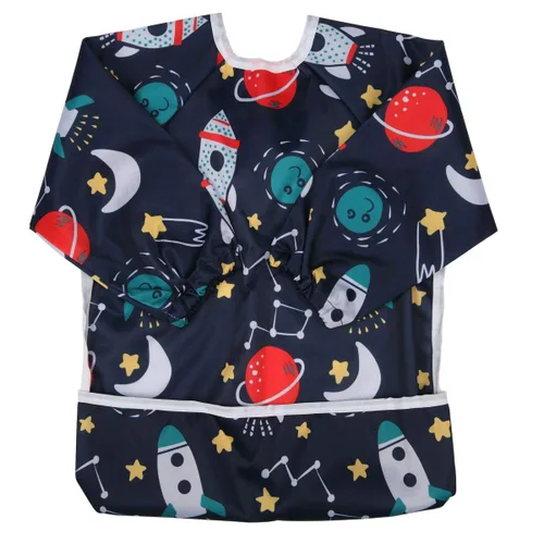 Vista 9 de Babero Camisa de manga larga con bolsillo para bebés de 1 a 3 años (Animal Forest)