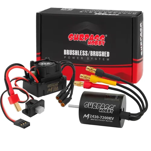 Vista 9 de 1/16 1/18 RC sin escobillas sin sensores motor 35A ESC Combo,2435