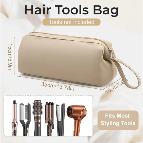 Vista 24 de Bolsa de viaje para herramientas para el cabello, compatible con Dyson Shark Flexstyle portátil, funda para secador de pelo, alisadores, rizadores