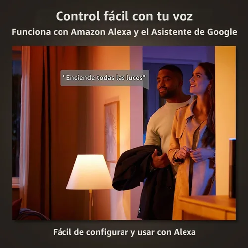 Vista 5 de Bombillas LED inteligentes Philips Hue BR30 85W - Ambiente blanco - Pack de 4 - 1200 lúmenes - E26 - Interior - Control con aplicación - Compatible