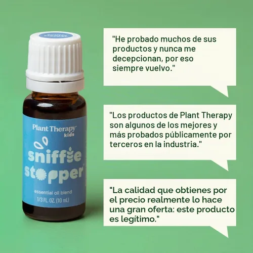Vista 4 de KidSafe mezcla de aceites esenciales sin diluir para tratar el resfrío, de grado terapéutico, Transparente